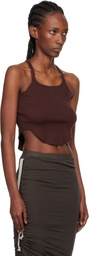 Rick Owens DRKSHDW Burgundy Concordians Basic Rib Tank Top