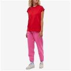 Pangaia Organic Cotton Cropped Shoulder C-Fiber T-Shirt in Apple Red