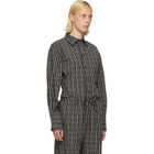 Róhe Black Checked Shaped Shirt