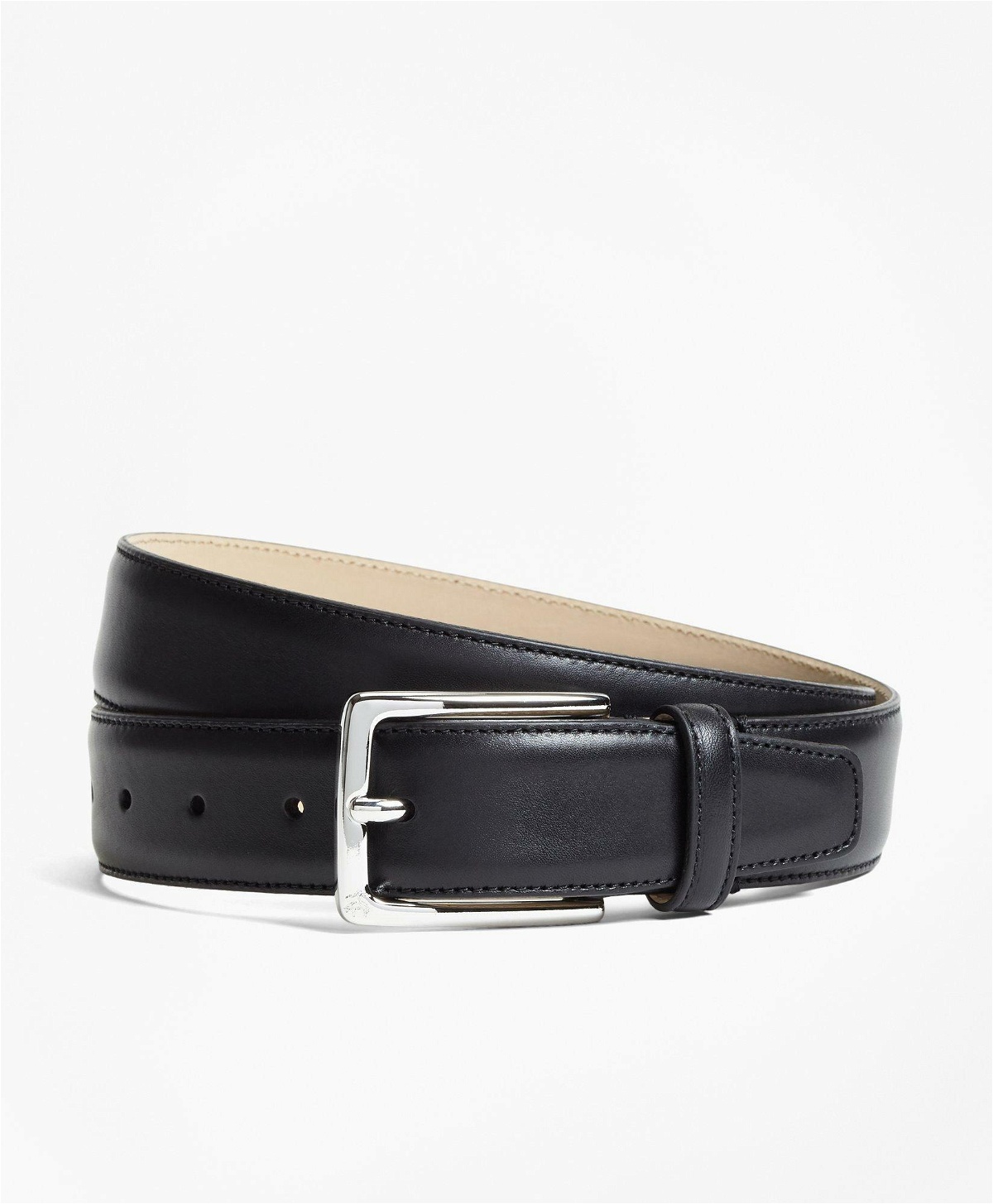 Brooks Brothers Men's 1818 Leather Belt | Black