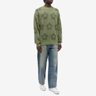 Kenzo Paris Men's Kenzo Flower Crew Knit in Sage Green