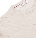 Brunello Cucinelli - Cable-Knit Cashmere Sweater - Neutrals