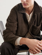 Hartford - Perry Cotton-Corduroy Jacket - Brown
