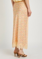 Rixo Matilde Floral-print Satin Midi Skirt Multicoloured