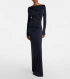 Victoria Beckham Gathered jersey maxi dress