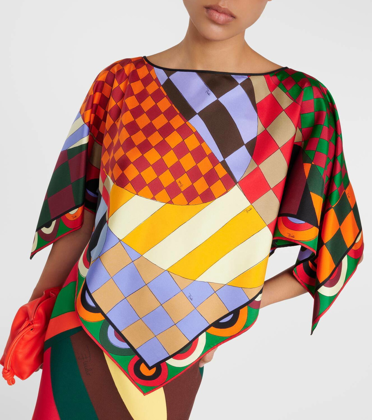 Pucci Giardino silk twill top Emilio Pucci
