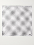 TOM FORD - Contrast-Tipped Polka-Dot Silk-Twill Pocket Square