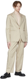 Maryam Nassir Zadeh Khaki Focus Blazer