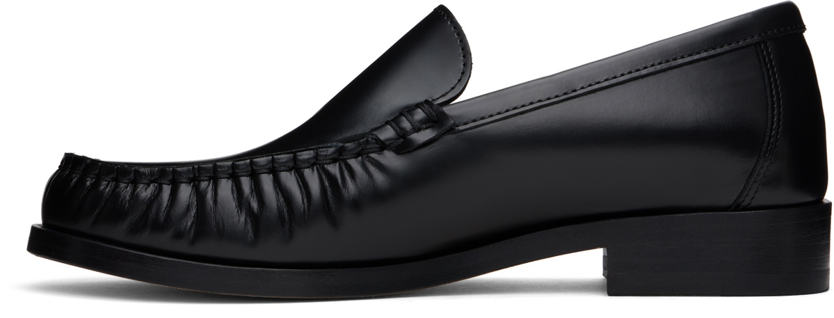Legres Black Ruched Loafers