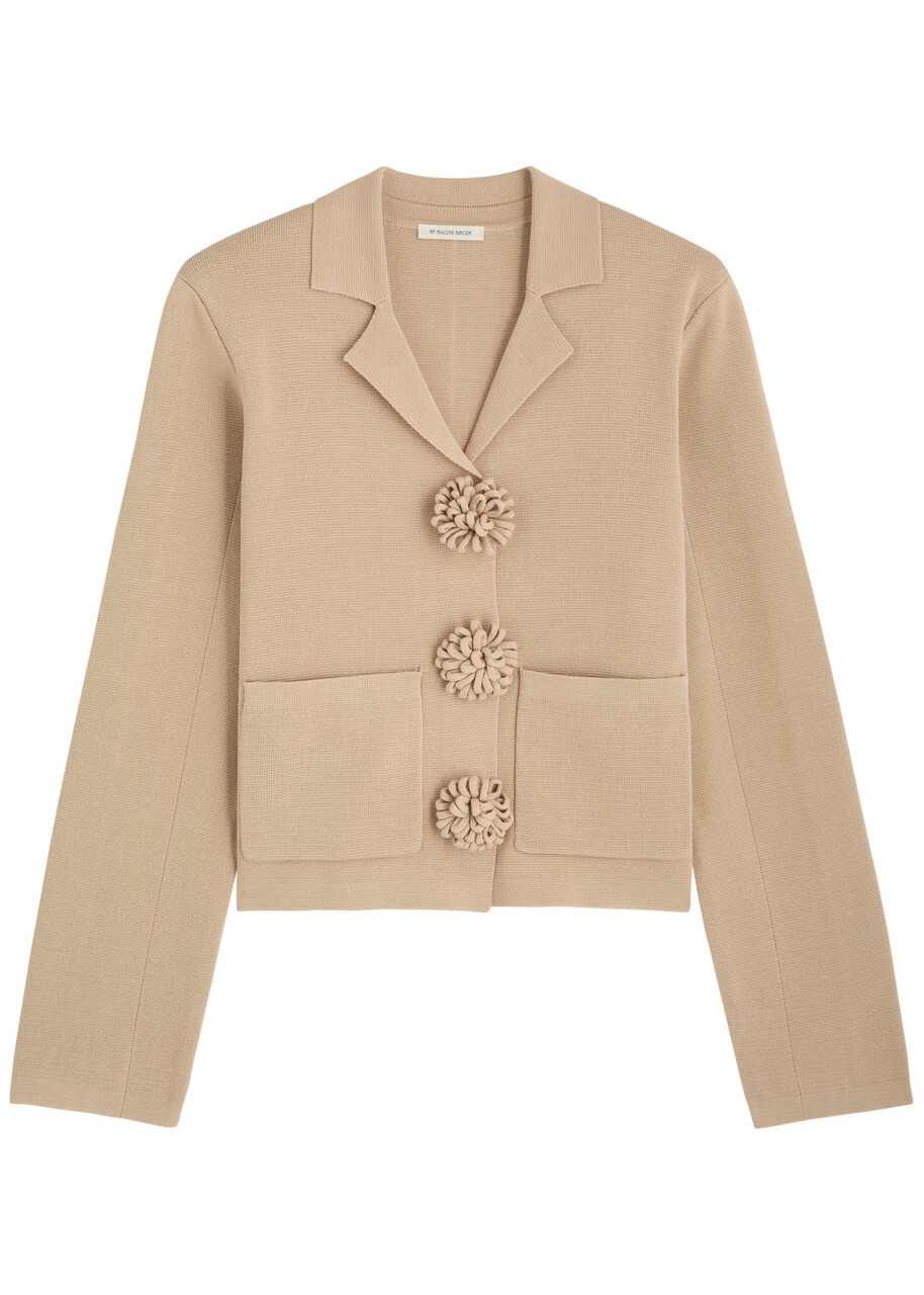 BY Malene Birger Rosa Fine-knit Cardigan Beige