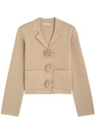BY Malene Birger Rosa Fine-knit Cardigan Beige