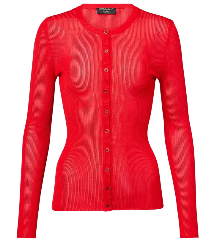Photo: Dolce&Gabbana Ribbed-knit cardigan