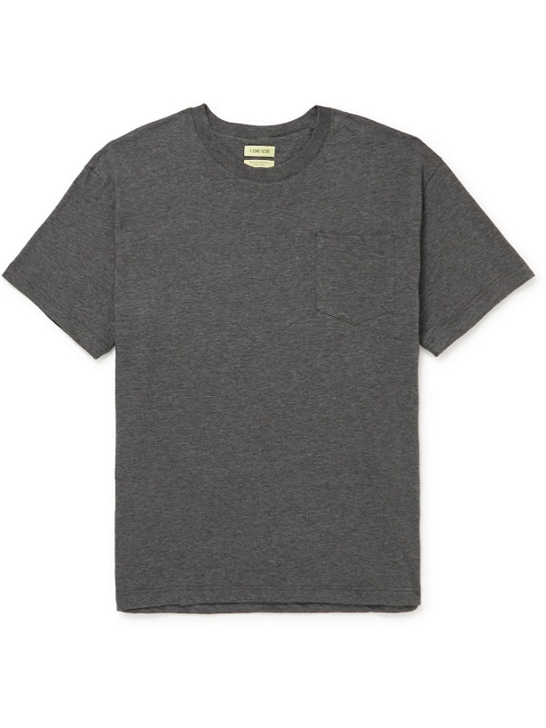 Photo: De Bonne Facture - Oversized Cotton and Yak-Blend Jersey T-Shirt - Gray