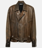 Alessandra Rich Leather biker jacket
