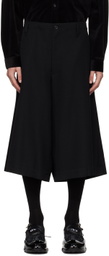 YOHJI YAMAMOTO Black Ox Pleats Half-Pant Shorts
