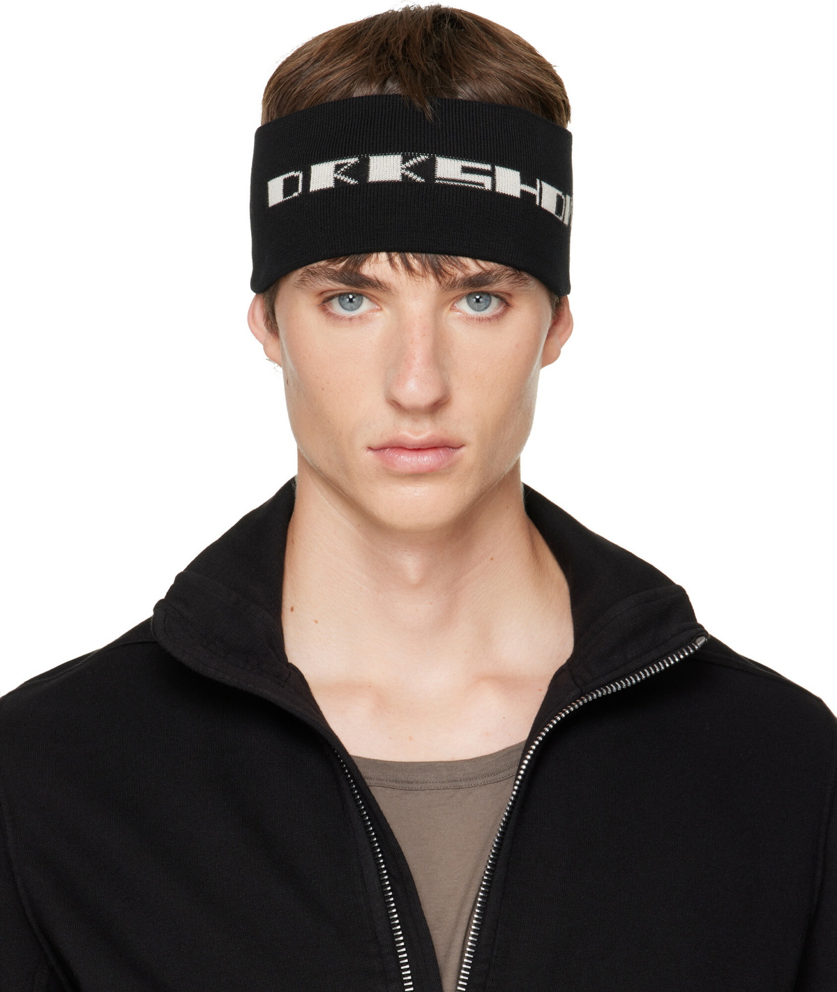 Rick Owens DRKSHDW Black Tower Knit Headband