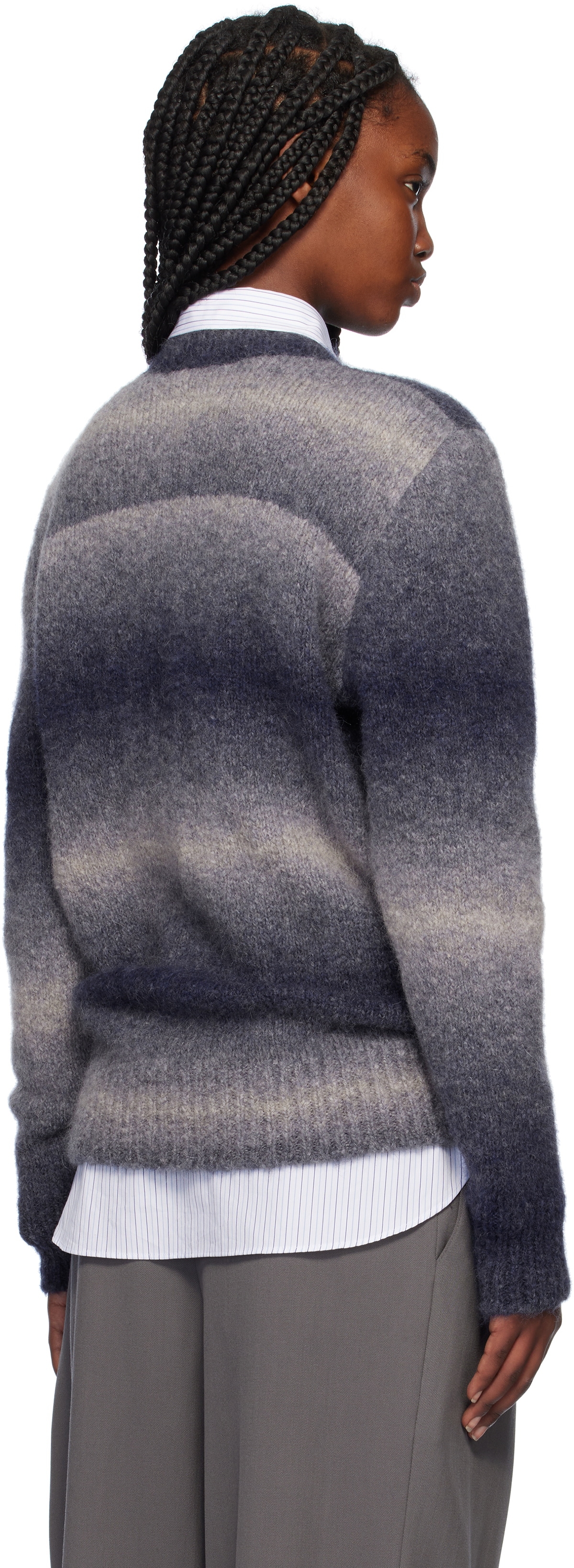 Études Navy Alpaca Round Neck Sweater