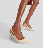 Tom Ford Angelina croc-effect leather slingback pumps