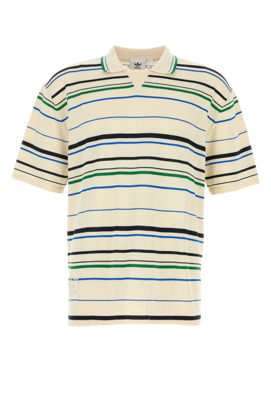 Photo: Adidas Originals Embroidered Cotton Blend Wales Bonner X Adidas Polo Shirt