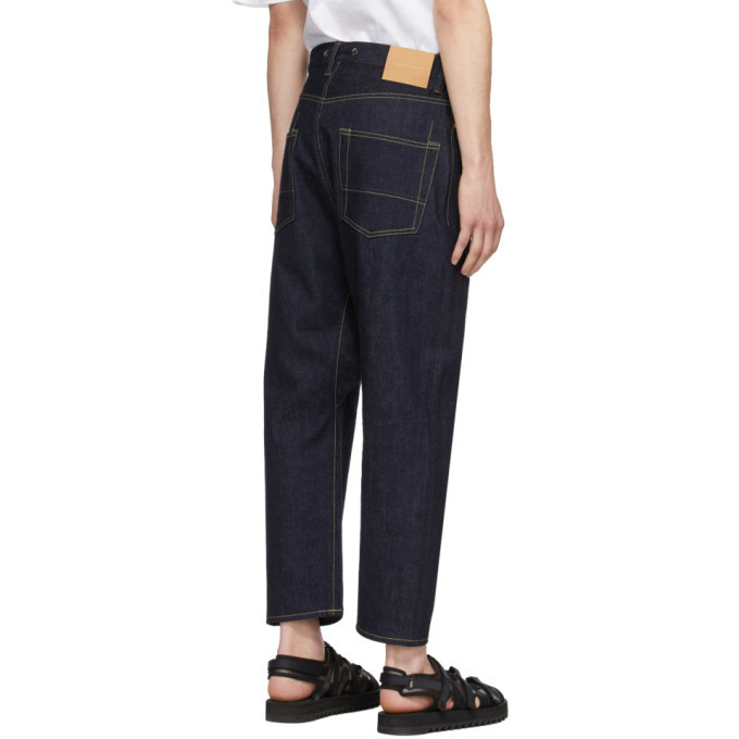 Fumito Ganryu Indigo Sarrouel Cropped Jeans Fumito Ganryu