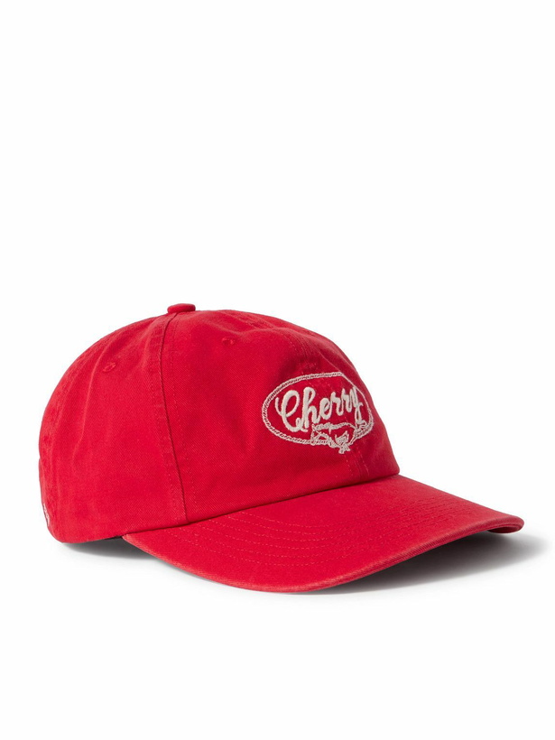 Photo: Cherry Los Angeles - Horse Power Logo-Embroidered Cotton-Twill Baseball Cap