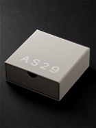 AS29 - Lock Small Blackened White Gold Diamond Single Earring