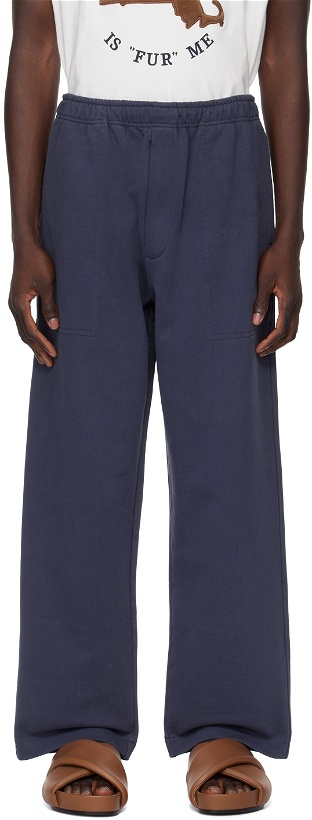 Photo: Bode Navy Three-Pocket Sweatpants