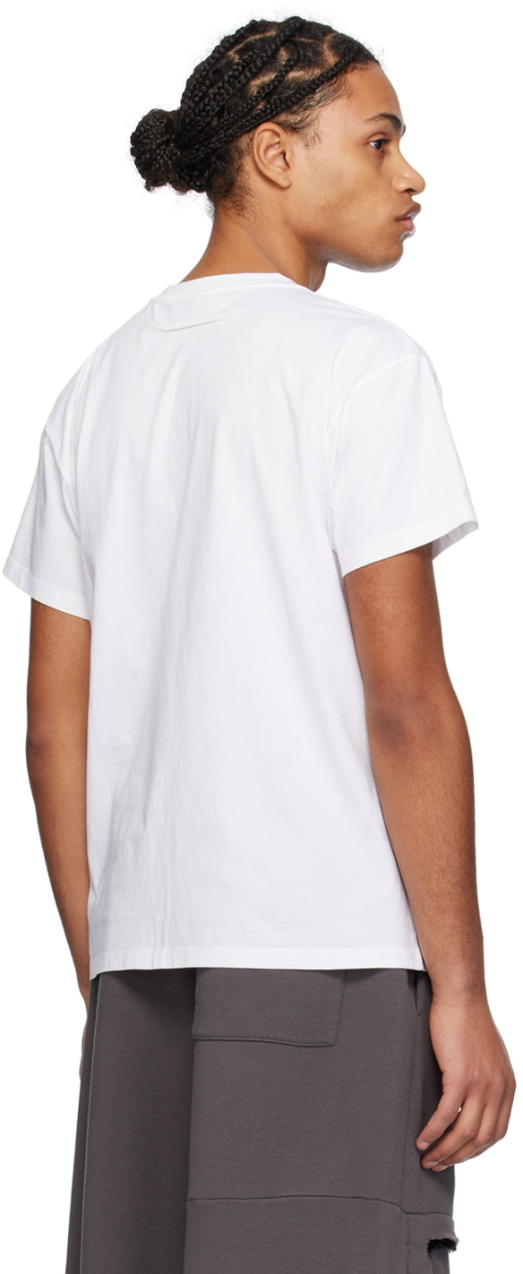 MM6 Maison Margiela White Safety Pin T-Shirt MM6 Maison Margiela