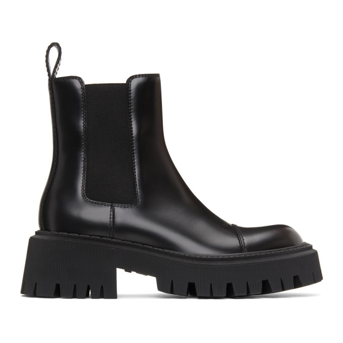 Balenciaga Black Tractor Boots Balenciaga