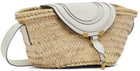 Chloé Beige & White Mini Marcie Basket Bag