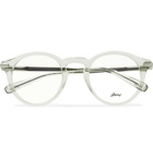 Brioni - Round-Frame Acetate and Silver-Tone Optical Glasses - Neutrals