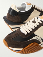 TOM FORD - James Rubber-Trimmed Leather, Suede and Nylon Sneakers - Brown