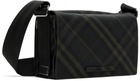 Burberry Gray & Khaki Trench Crossbody Bag