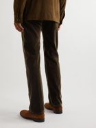 Tod's - Flared Cotton-Velvet Trousers - Brown