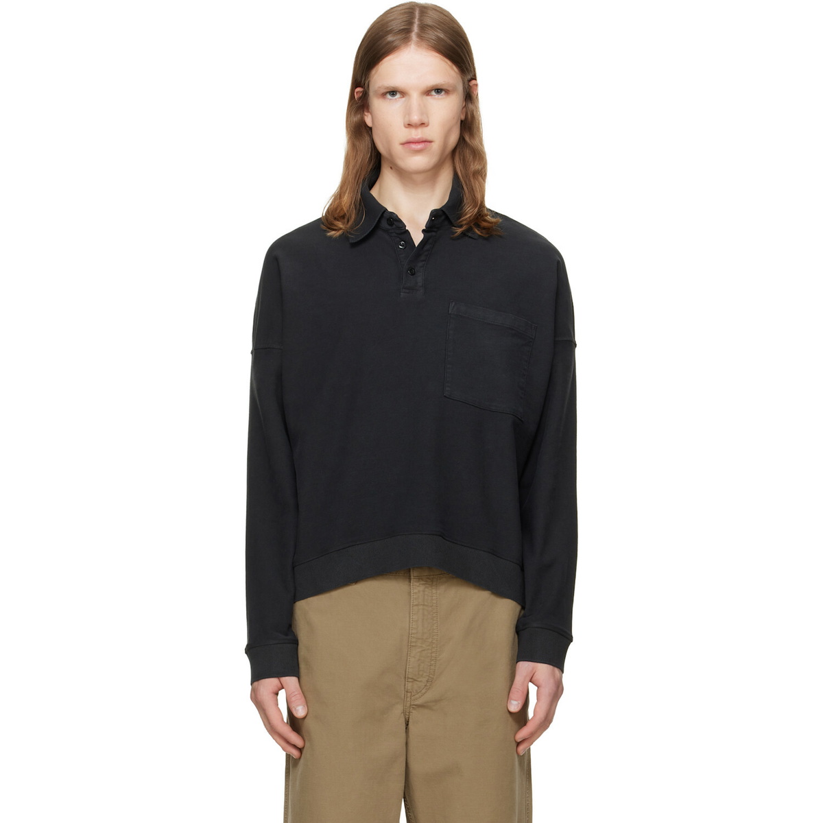Citizens of Humanity Black Rugby Polo