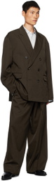 stein Khaki Peaked Lapel Blazer