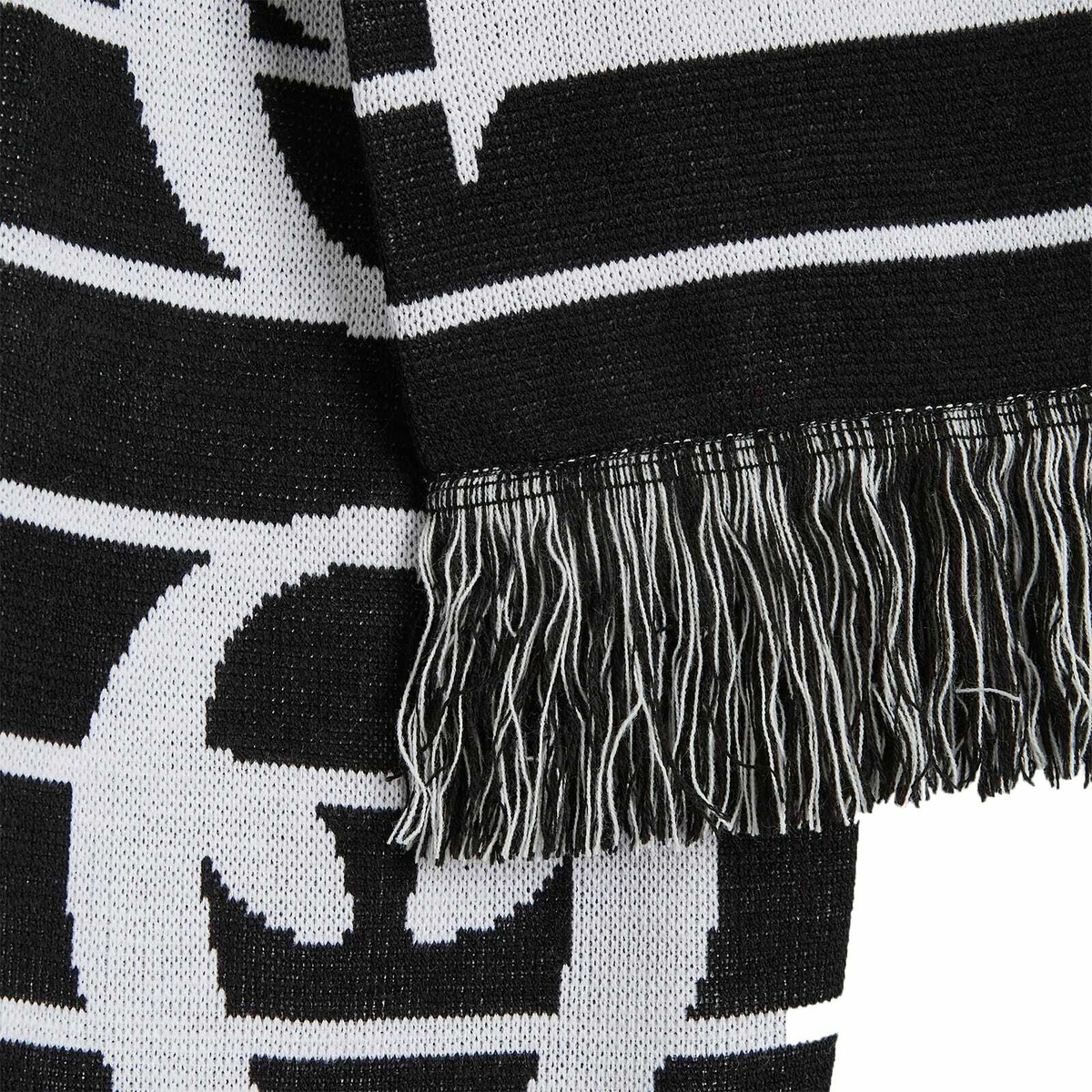 No Problemo Men's Stripe Logo Scarf in Black 