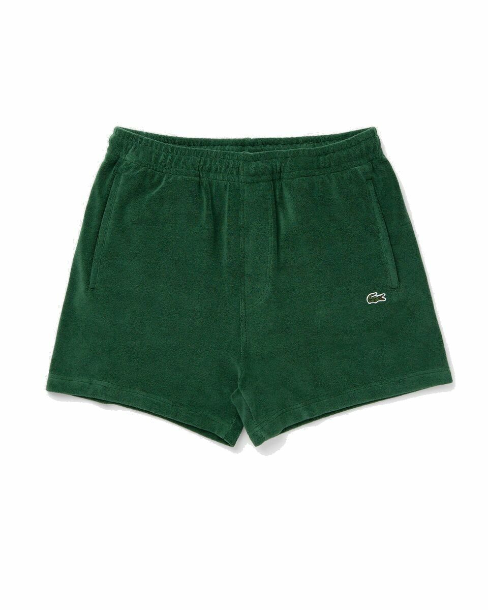 Photo: Lacoste Men's Regular Fit Terry Knit Paris Shorts Green - Mens - Casual Shorts