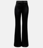 Galvan Julianne high-rise satin flared pants