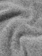 Drake's - Brushed Shetland Wool Mock-Neck Sweater - Gray