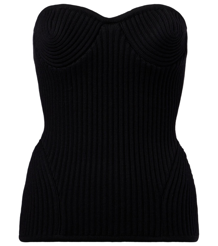 Photo: Jean Paul Gaultier Ribbed-knit wool-blend corset
