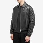 AMI Paris Men's Padded Leather Jacket in Black