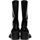 Y/Project Black Patent Low Tubular Boots