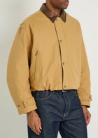 Acne Studios Opada Padded Leather-trim Cotton Jacket Sand