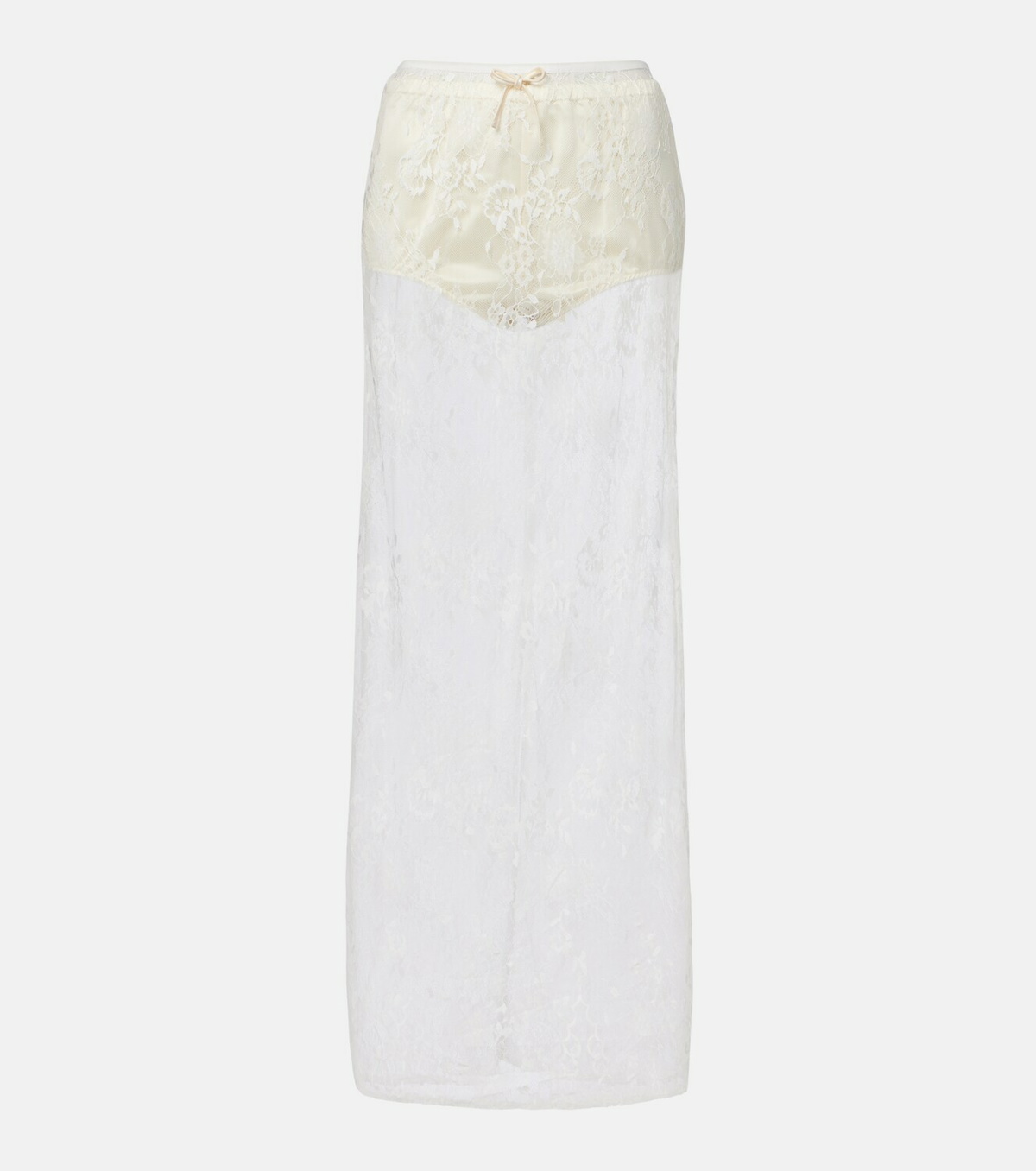Aya Muse Eteri bow-detail floral lace maxi skirt