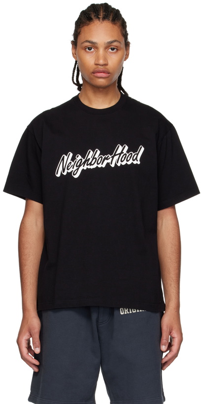 Photo: Neighborhood Black Cotton T-Shirt