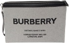 Burberry Grey Large 'Horseferry' Edin Pouch