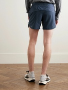 NIKE RUNNING - Stride Straight-Leg Mesh-Panelled Dri-FIT Ripstop Drawstring Shorts - Blue