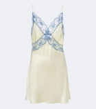 SIR Aries lace-trimmed silk slip dress