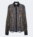 Dries Van Noten Embellished sheer blouse